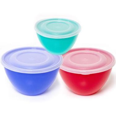 Imagem de Kit 2 Potes 800ml + 1 Pote 350ml Marmita Freezer Microondas - ErcaPlas