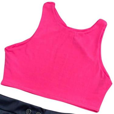 Imagem de Cropped Regata sem bojo com tecido duplo na frente - LUSH!, Rosa neon,