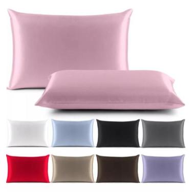 Imagem de Kit 18 Fronhas de Cetim Anti Frizz Luxo ( 9 pares ) 65 x 50 - LD Confe