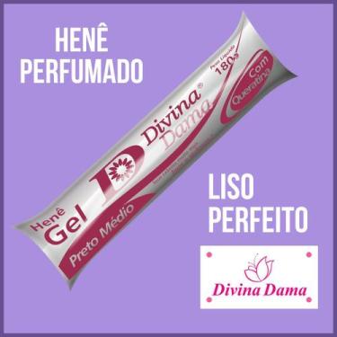 Imagem de Hene de Cabelo Gel Preto Médio Divina Dama 180g Bisnaga