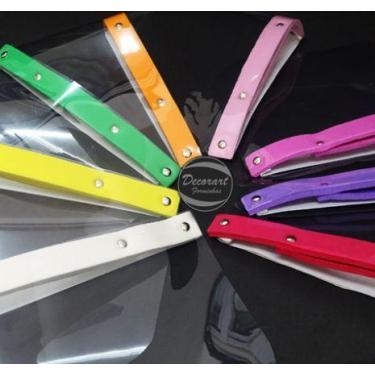 Imagem de Proteção Facial Modelo Face Shield na Cor Vermelho - Decorart Forminha