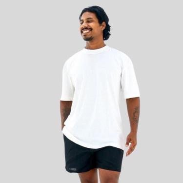 Imagem de Camisa Masculina Oversized Blusa Lisa - LUNNA, Branco, GG