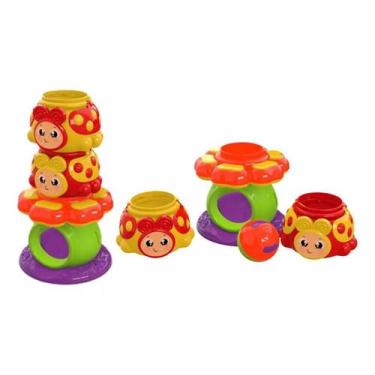 Imagem de Brinquedo Educativo Bebe Empilhar Torre Joaninha Bolinha - JXP Brink