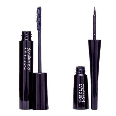 Imagem de KIT Rímel Preto + Delineador Líquido Preto Eclat Hipoalergênico Alergo