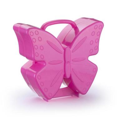 Imagem de Maleta borboleta rosa transparente un. - Oldani