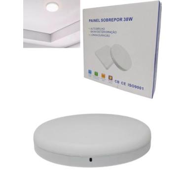 Imagem de Luminária Plafon Led Borda Infinita 25W Sobrepor Redondo Bivolt Branca
