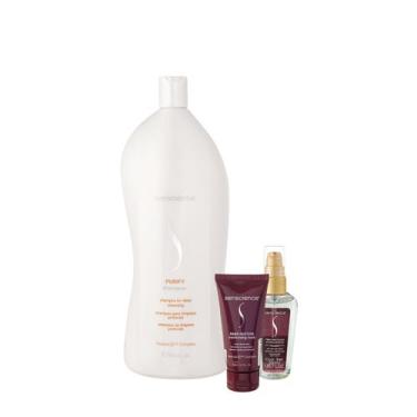 Imagem de Kit Senscience Purify Shampoo Inner Restore Máscara True Hue Óleo (3 p