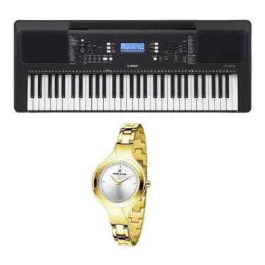 Imagem de Kit Teclado Yamaha Arranjador PSR E373  e Relógio Dk11235-1