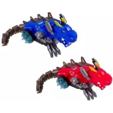 Imagem de Dinossauro Robo Som Luz Movimento Fumaça 41cm Grande Dragão - toy king