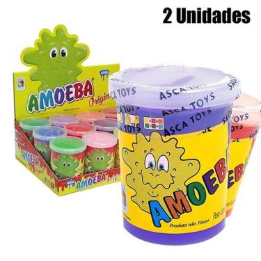 Imagem de Kit 2 Amoebas Massinha Colorida Geleca de Brincar 110g - Asca Toys, Ún