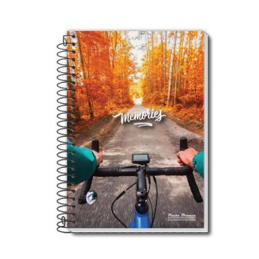 Imagem de Caderno Pauta Branca pequeno rox espiral 96 folhas