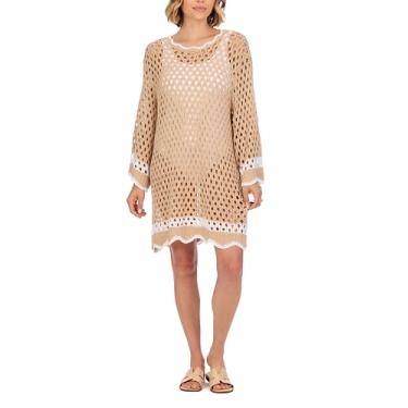Imagem de Mud Pie Túnica feminina de crochê Hooper, Marrom, Tamanho Único