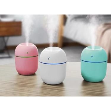 Imagem de Umidificador de Ar Difusor, Aromatizador de Ambientes, Aromas e Óleos Essenciais, Aromaterapia, Portátil, Ultrassônico, Desligamento Automático, USB, LED 220ml