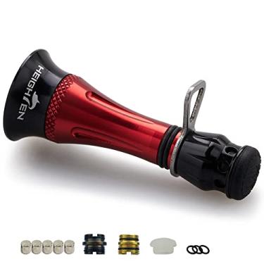 Imagem de HEIGHTEN Carretel giratório de pesca para Shimano Stradic FL FM Stella Vanford Vanquish Nasci Twinpower Daiwa Fuego Ballistic Certate Exist Luvias Tatula (48 mm - Vermelho e Preto) (542)