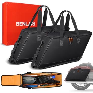 Imagem de Benlari Sacos de forro para alforje, bolsas rígidas de forro de selim 900D Oxford bolsa de armazenamento para inserção de motocicleta adequada para Harley Davidson Touring Road Glide Street Glide Road