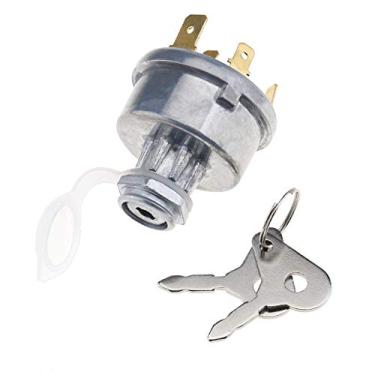 Imagem de Micro Traders Trava de ignição com conjunto de 2 chaves 4 posições 16 mm orifício de montagem compatível com 12239 para trator David Brown Landin Lucas Massey Ferguson