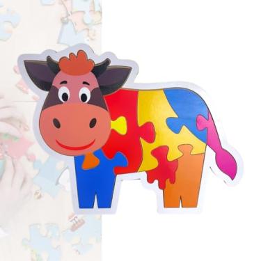 Imagem de Quebra Cabeça Vaca Vaquinha Animal Infantil em Mdf Personalizado 8 Pçs