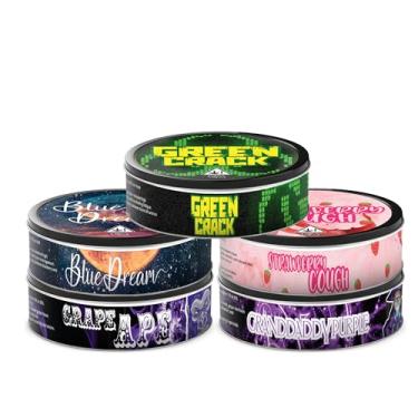 Imagem de Adesivos de lata de atum de pressão - 200 conjuntos de adesivos de etiqueta para recipientes de comida de lata de 3,5 g (TC3)