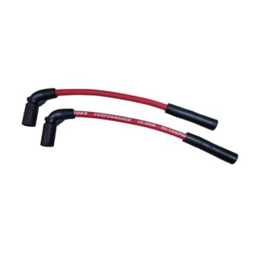 Imagem de Ton's Performance Par de fios de vela de ignição vermelho de 10 mm de espessura, adequado para Harley Davidson Sportster 883 1200 com realocação de bobina 2007+