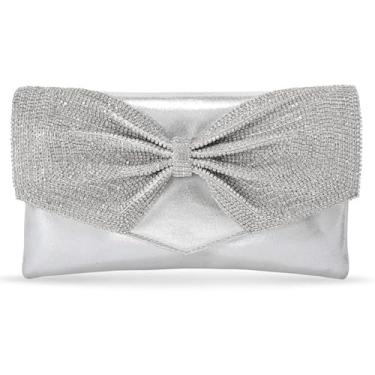 Imagem de Aheli Bolsas de mão indianas de presente para mulheres, casamentos, feitas à mão, para festas de casamento, Prata 2