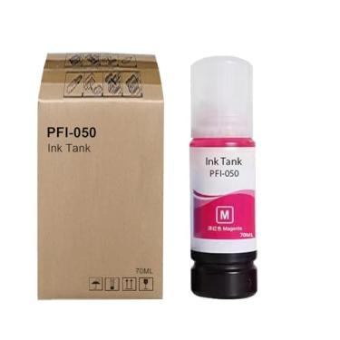 Imagem de Tanque de tinta magenta PFI-050 PFI050 compatível com tanque de tinta pigmentada PFI-050M 5700C001 para impressora imagePROGRAF TC-20 TC-20M (70 ml, 1 magenta)