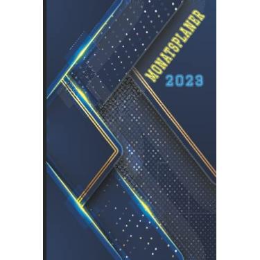 Imagem de Monatsplaner 2023: Mit Monatsübersicht & Kontakttabelle | DIN A5 (6x9 Zoll), 1 Monat auf 2 Seiten | Terminkalender, Wochenplaner, Kalenderbuch, …