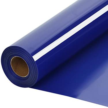 Imagem de HTVVETUR Ferro Htv Azul Em Vinil de 12" por 35 Pés Rolo de Vinil de Transferência de Calor Htv para Camisetas Rolos de Vinil Htv para Todas As Máquinas de Corte - Fácil de Cortar e Remover Ervas Danin