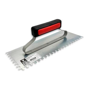 Imagem de Desempenadeira Galo Aço Temperado 290x120mm Dentada Para Argamassa Contra Piso Original P/Pedreiro Profissional - (212/03)