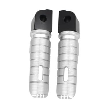 Imagem de JicSuXi 1 par de apoios para os pés traseiros de cicleta, antiderrapante, fácil de instalar, substitui pedais resistentes para descanso de, para, Prateado