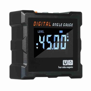 Imagem de Inclinômetro Digital, Inclinômetro Digital Com Faixa de Medição de Liga de Alumínio 4 * 90° para Carpintaria/construção/automóvel (Preto)