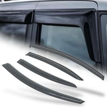 Imagem de M-AUTO Viseiras de janela protetores de chuva/sol compatíveis com 10-13 Mazda 6 I/S, 05-10 Mazda 5, defletores de janela de carro com fita adesiva, 4 peças