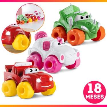 Imagem de Brinquedo Carrinhos Soft Cars Mordedor Para Bebê Vinil Atóxico - Samba