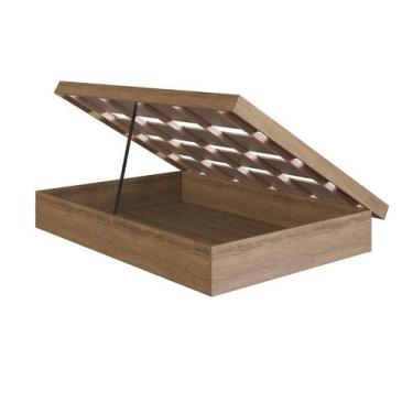 Imagem de Cama Casal Box Baú 140 Bogotá Mel - Art in Móveis