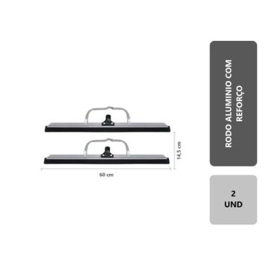 Imagem de 2 Unidades Rodo Para Limpeza Grande De Alumínio Multiuso Com Reforço E
