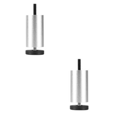 Imagem de IEUDNS 2pcs móveis ajustáveis ​​pernas sofá pés metal metal resistente redonda à prova de ferrugem Substituição das pernas para o armário da máquina de lavar, Prata, 6cm