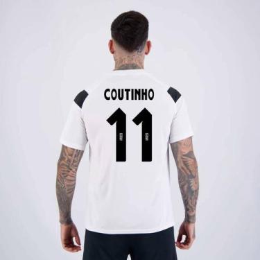 Imagem de Camisa Kappa Vasco Supporter Cuts Branca e Preta 11 Coutinho, GG