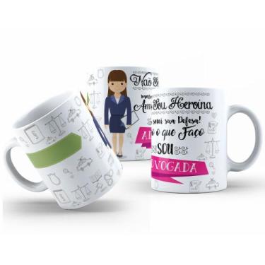 Imagem de Caneca de Cerâmica Branca 325ml com Estampa de Profissões - Mecolour, 