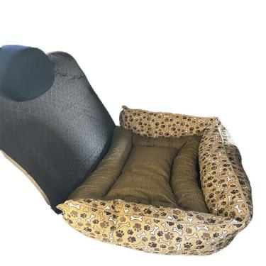 Imagem de Kit Protetor Banco Toddy Grande Colchonete Estampado Marrom - ComfortP