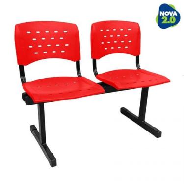 Imagem de Longarina 2 lugares wp plus lg flex colorida - LG FLEX CADEIRAS, VERME