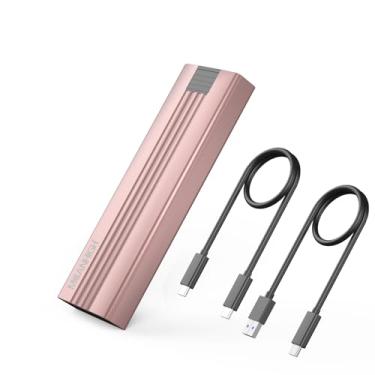 Imagem de MEANHIGH Gabinete Ssd Sata M.2 Nvme, Adaptador Usb 3.2 Gen 2 10 Gbps Nvme para Usb Sem Ferramentas, Suporta Chaves M E B&M, Estojo para Unidade de Estado Sólido Externa para Tamanho 2242/2260/2280(Até