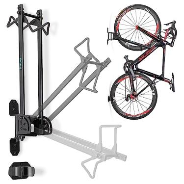 Imagem de cyclists Suporte de bicicleta para garagem, suporte de parede, suporte de bicicleta, suporte vertical para bicicletas de estrada, híbridas, MTB ou BMX