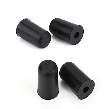 Imagem de Ponta de Borracha, 4pcs Preto Não Deslizamento de Borracha de Borracha para Violoncelo Endpin, Protetor de Instrumento Prático de Protetor de Ponta Clara para Amantes de Violino