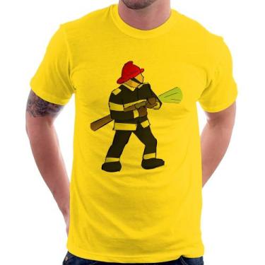 Imagem de Camiseta Bombeiro - Foca na Moda, Amarelo, M