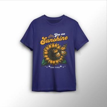 Imagem de Camiseta Personalizada com Estampa De Girassóis, Sunshine - Lobo Sete,