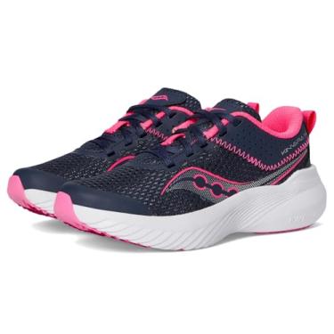 Imagem de Saucony Unissex infantil Kinvara 14 de renda ao dedão, Rosa/azul-marinho, 13.5 Big Kid