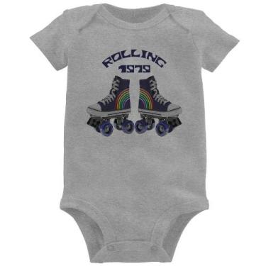Imagem de Body Bebê Rolling 1979 - Foca na Moda, Cinza, GG