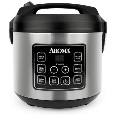 Imagem de Panela Elétrica de Arroz, 4 L, 650W, preta, 110v, AROMA HOUSEWARES ARC 150SB, Preto