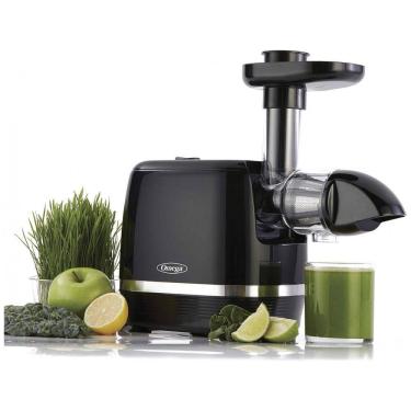 Imagem de Centrifuga de Frutas com Design Compacto e Elegante, 110V 150W, Omega Juicer H3000R, Preta