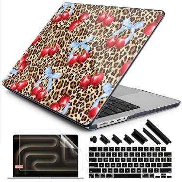 Imagem de DONGKE Capa para MacBook Pro M4 de 16 polegadas 2024 2023 2021 A3403 A3186 M3 A2991 M2 A2780 M1 A2485 Pro/Max Chip, capa rígida de plástico e capa de teclado para Mac Pro 16 com Touch ID, leopardo e