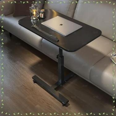 Imagem de Mesa de cama, mesa ajustável para cama de hospital com rodas, bandeja de mesa médica com altura ajustável de 58,4 cm a 89 cm A, para leitura, laptop, comida, acamado, idosos